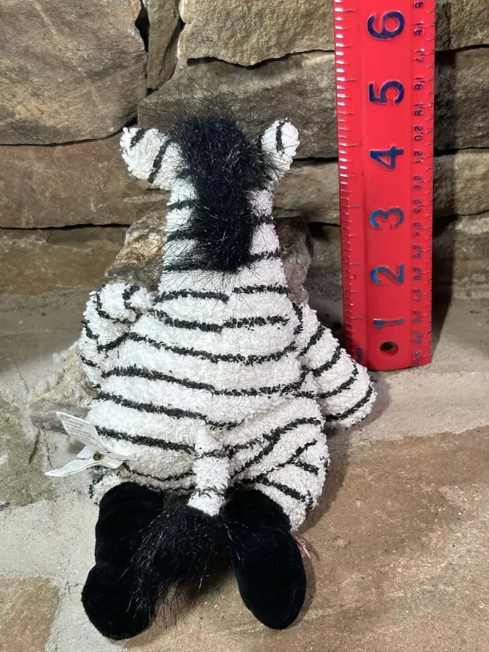 Zenia Zebra Terrycloth w/ Pink Bows RARE VTG Manhattan Toy Company 1998 READ